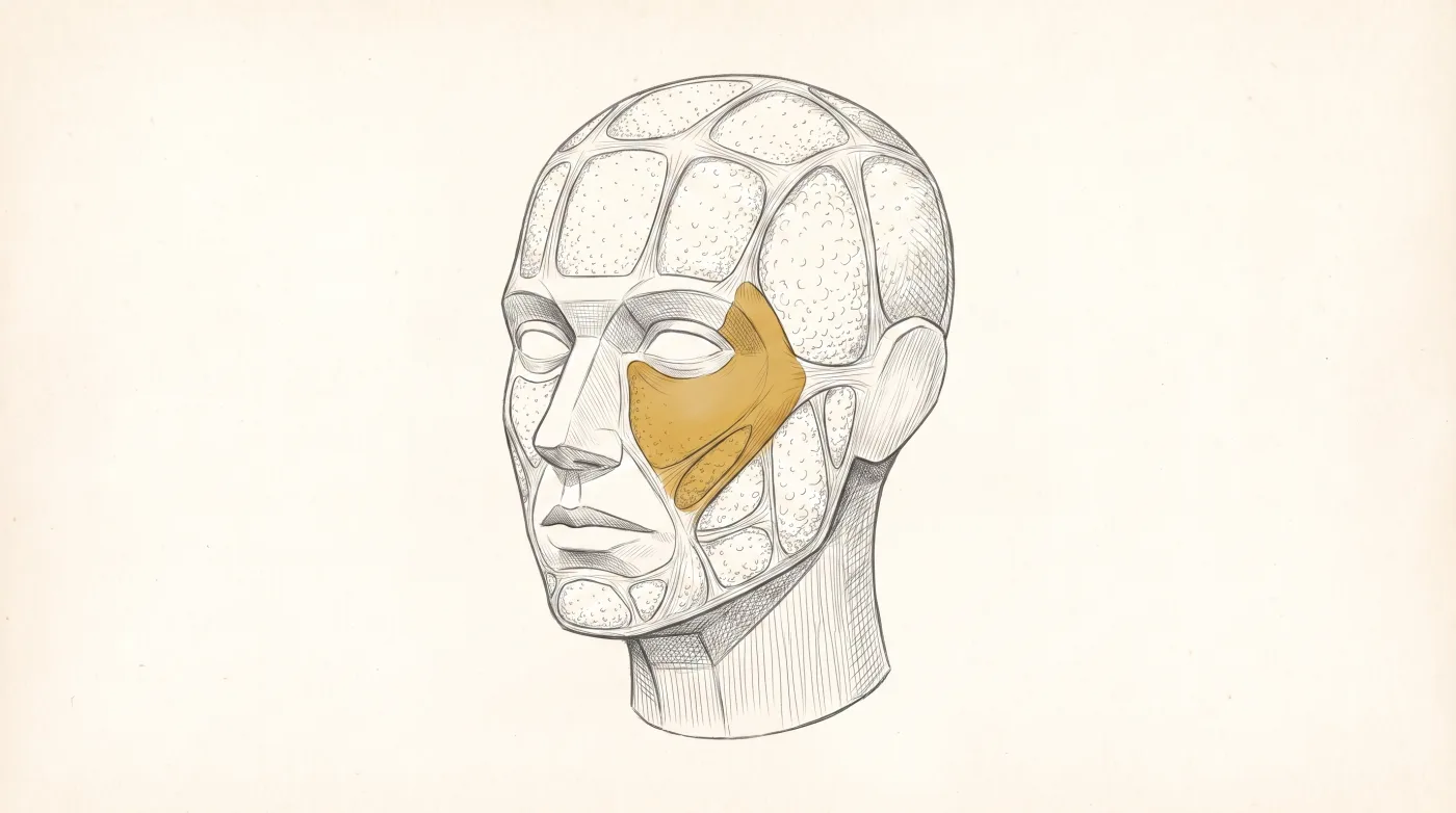 Compartimentos de gordura da face — bolsões separados por septos — Dr. Thiago Perfeito