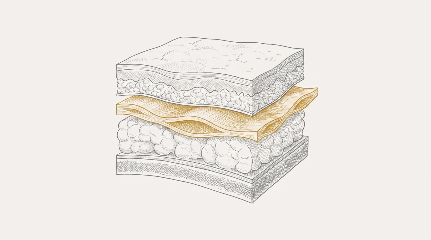 Ilustração das camadas da face — pele, gordura, SMAS e planos profundos