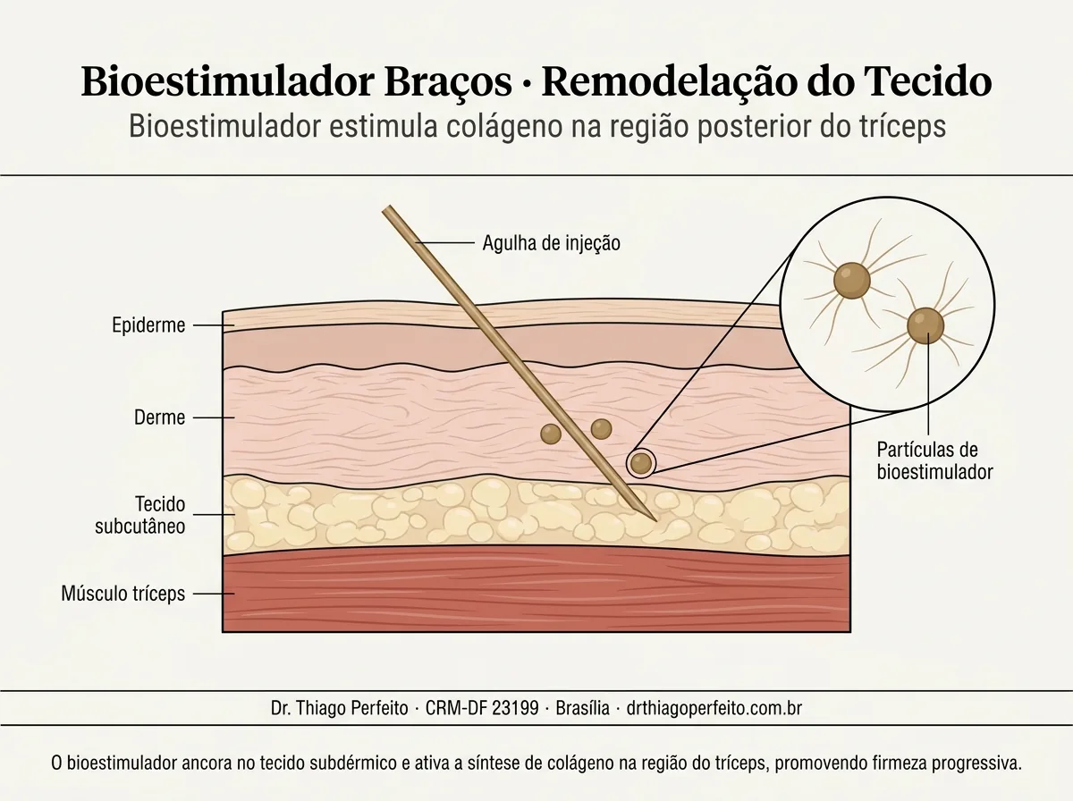 Diagrama anatômico — Bioestimulador para Braços