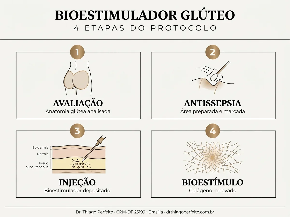 Etapas do protocolo — Butt Lift Não Cirúrgico