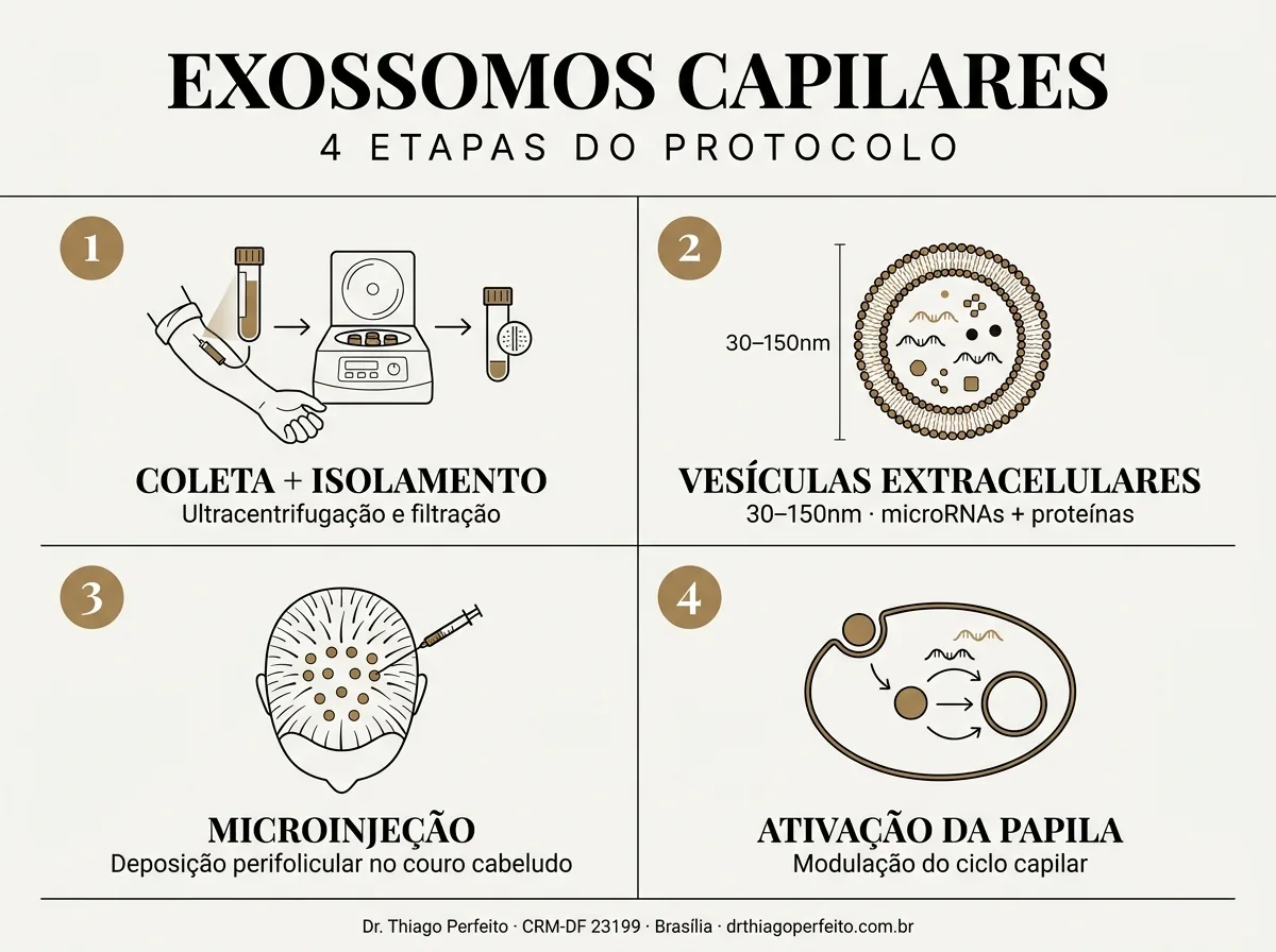 Etapas do protocolo — Exossomos Capilares