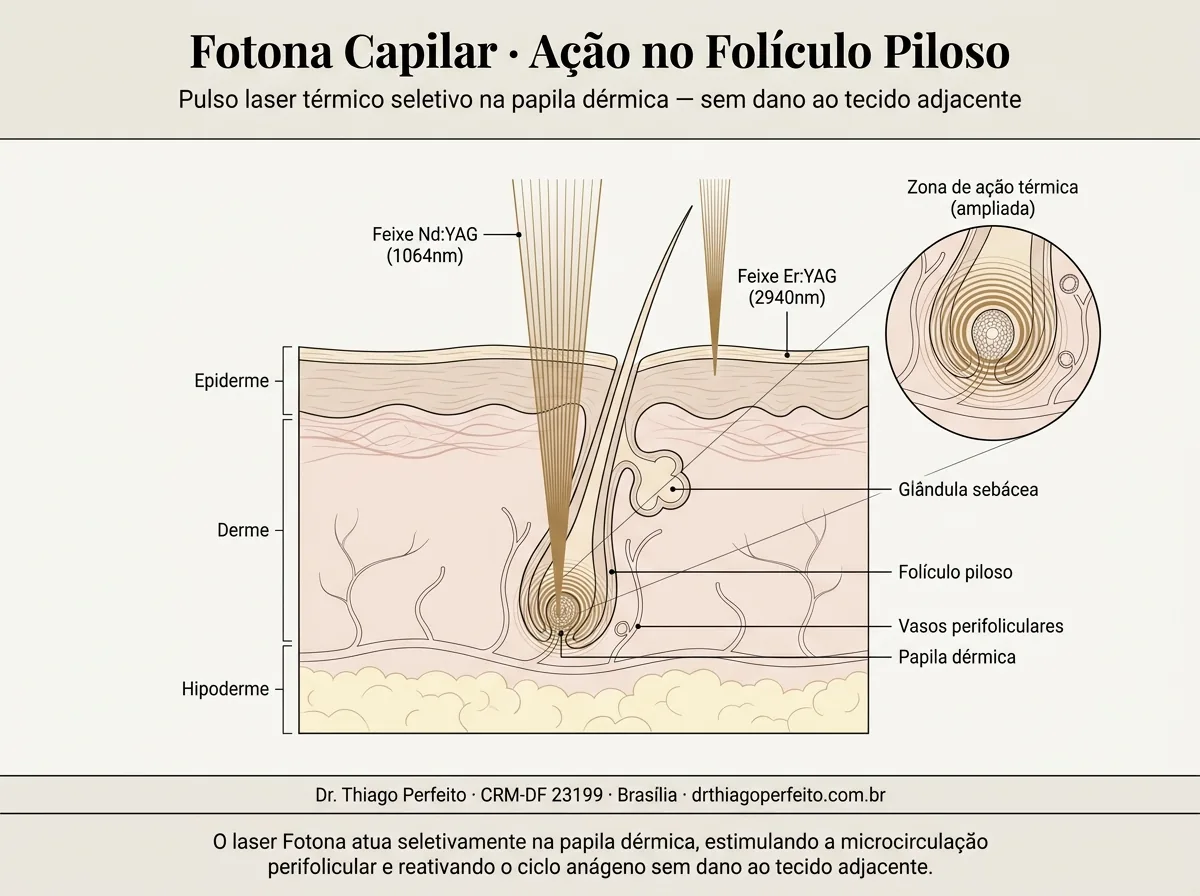 Diagrama anatômico — Fotona Capilar