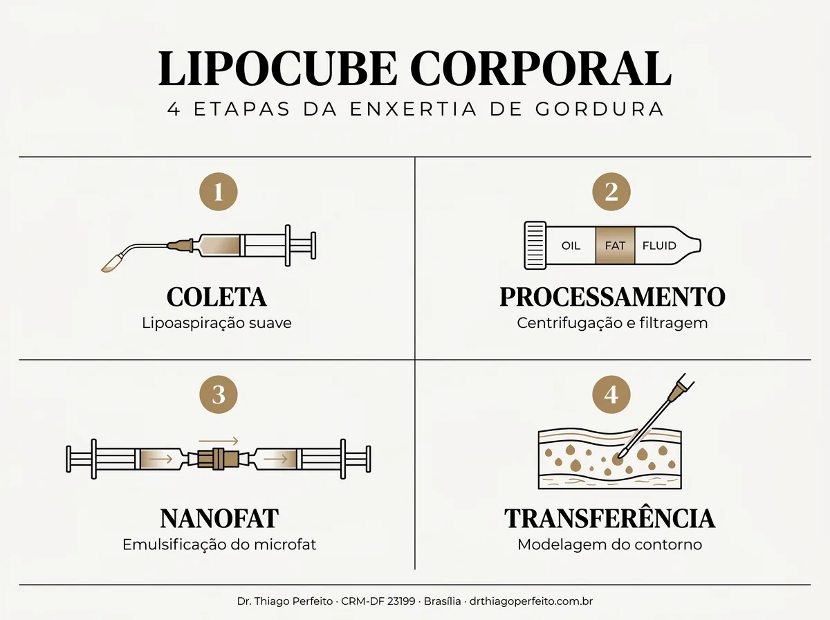 Etapas do protocolo — Lipocube Corporal