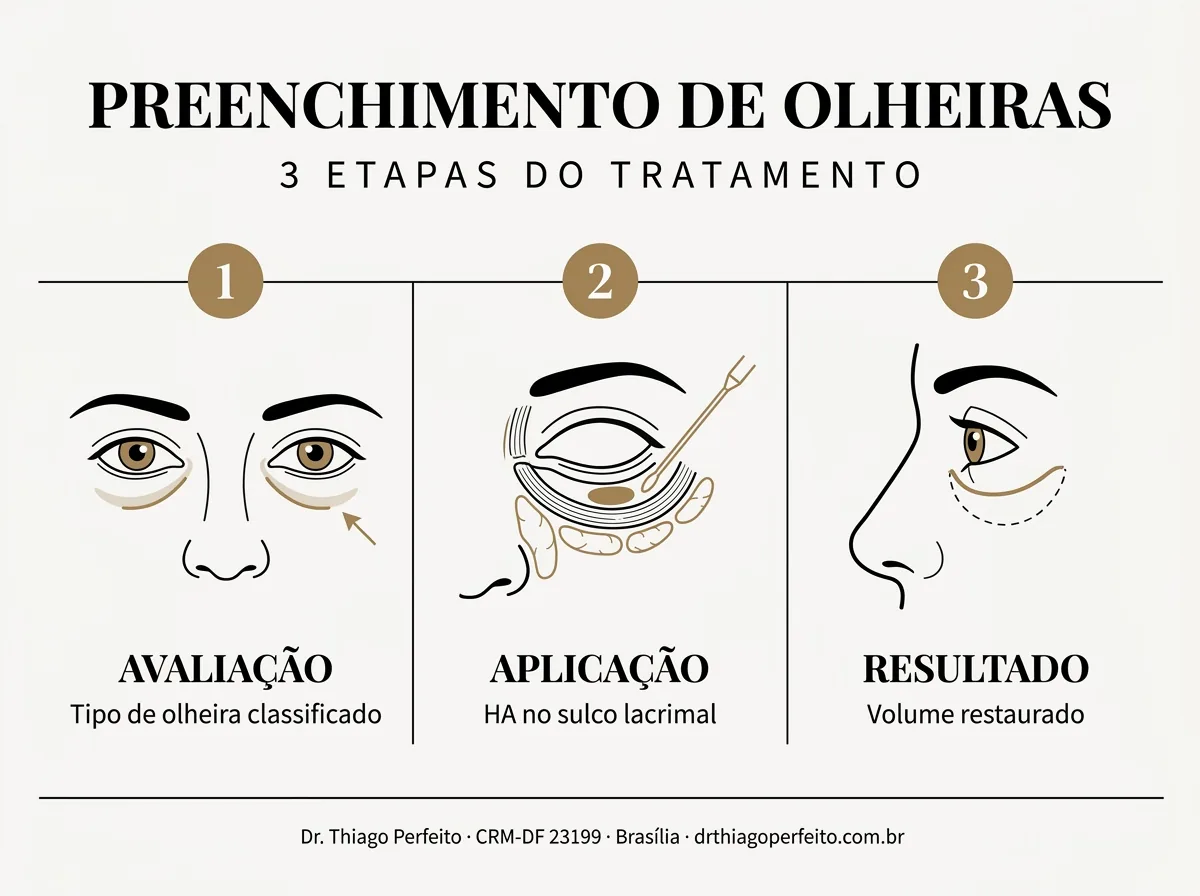 Etapas do protocolo — Preenchimento de Olheiras